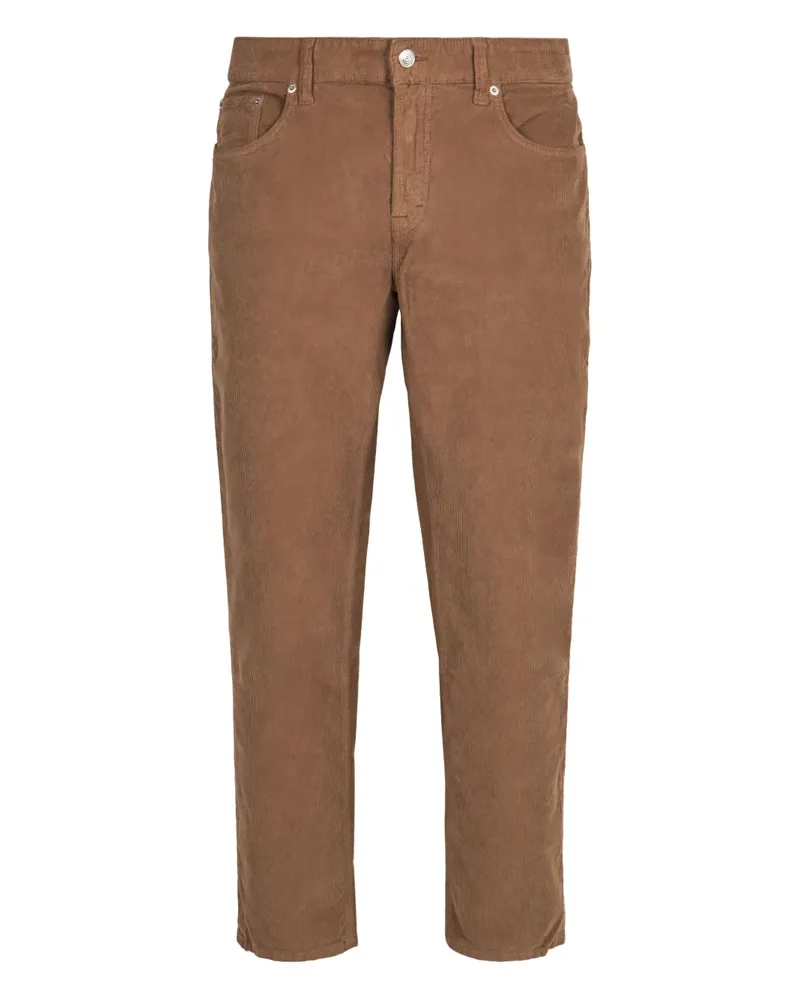 Department 5 Cordhose mit Logo-Patch - Braun Braun