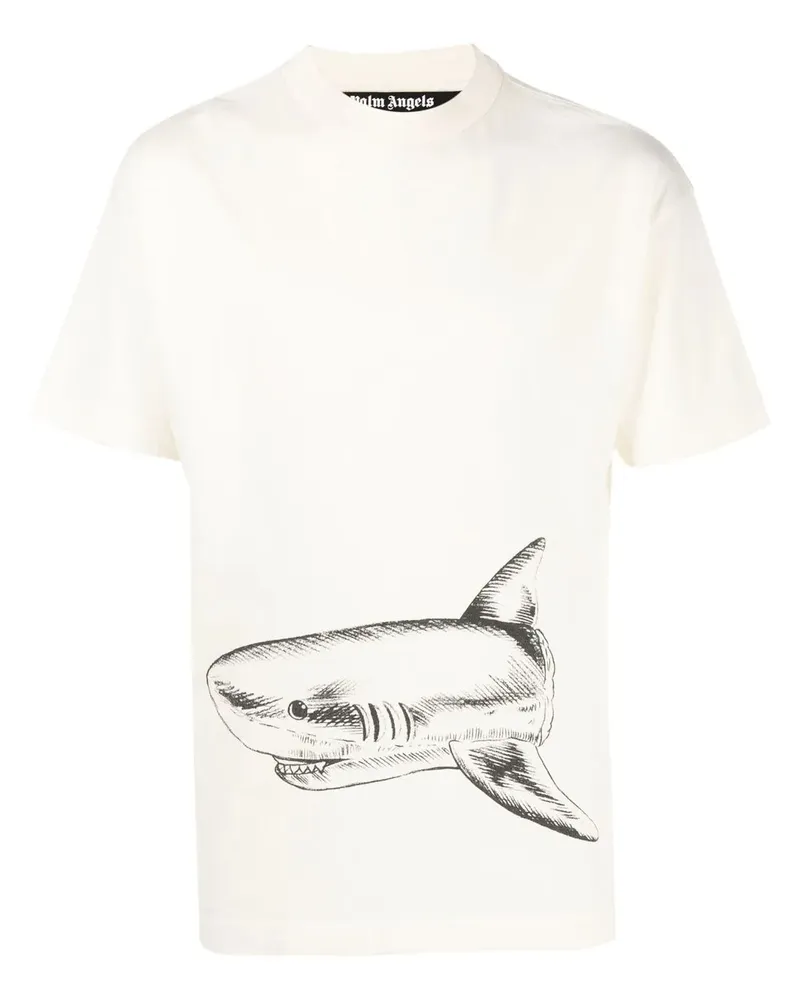 Palm Angels T-Shirt mit Hai-Print - Nude Nude