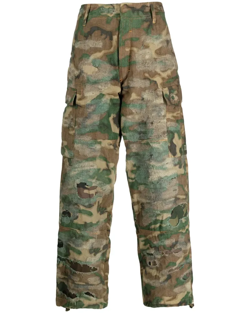 Givenchy Weite Hose mit Camouflage-Print - Braun Braun