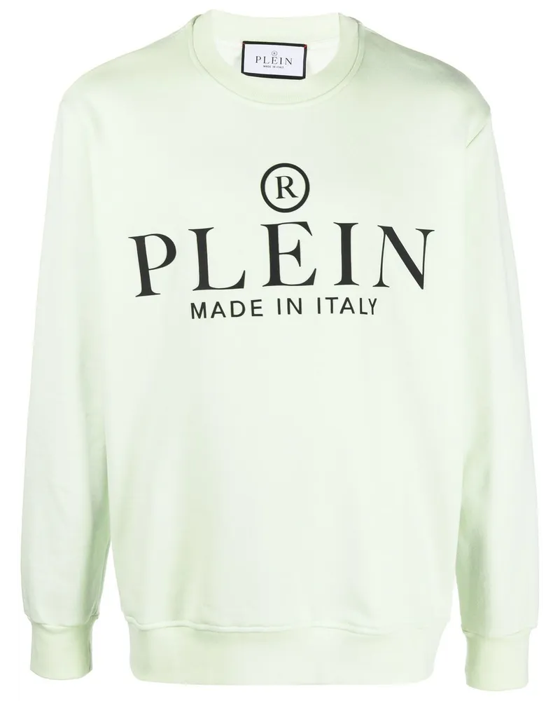 Philipp Plein Sweatshirt mit Logo-Print Grün