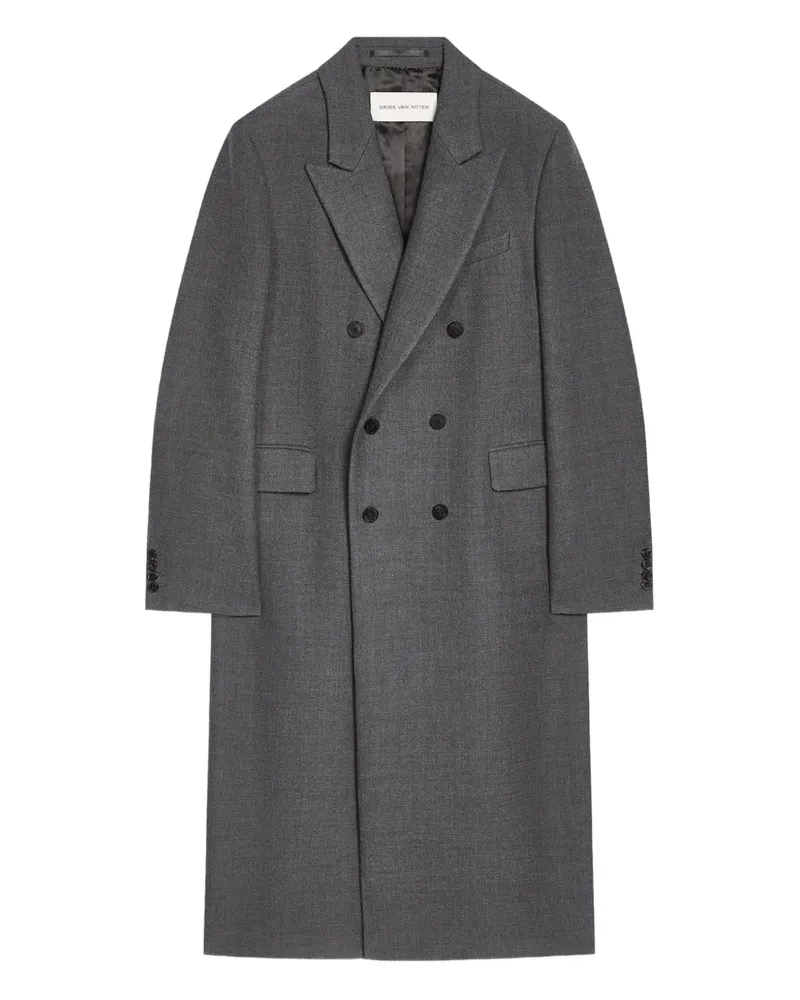 Dries van Noten Doppelreihiger Mantel - Grau Grau
