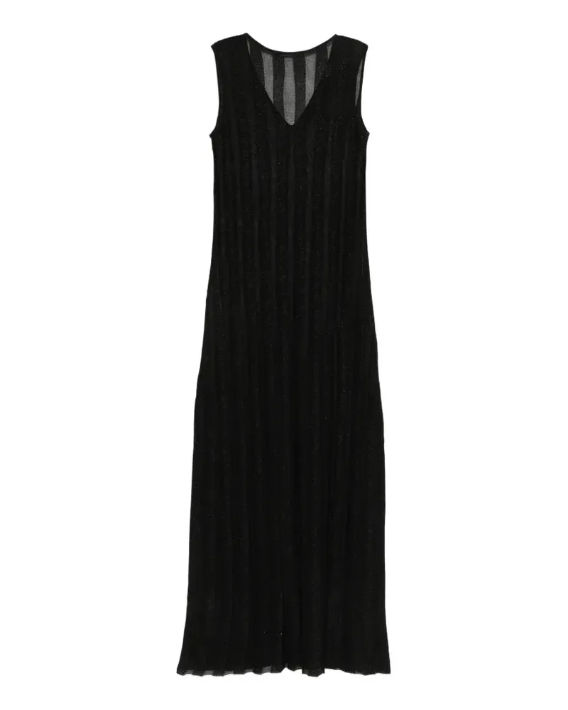 NEERA V-neck maxi dress - Schwarz Schwarz