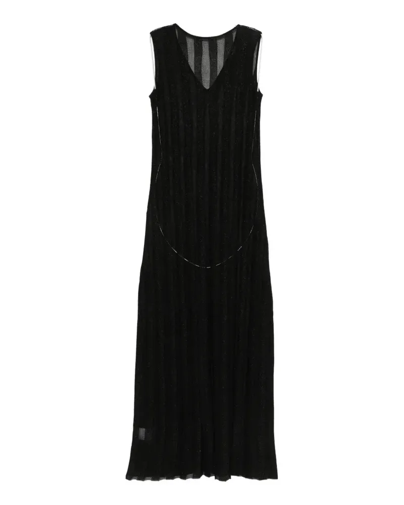 NEERA V-neck maxi dress - Schwarz Schwarz