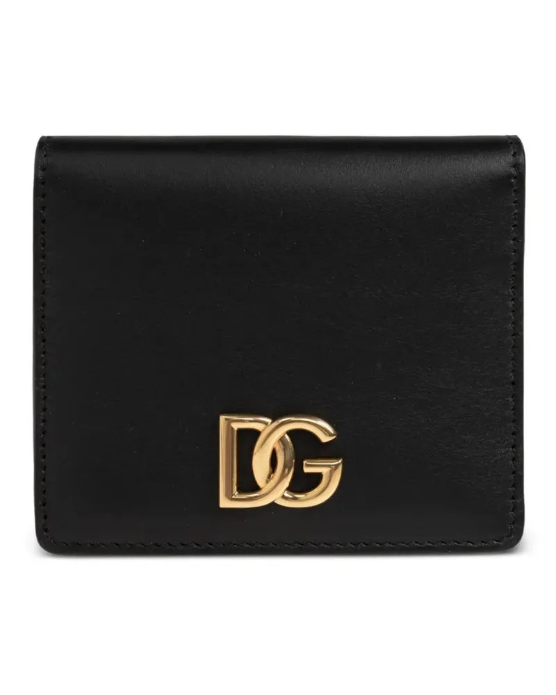 Dolce & Gabbana logo-plaque leather wallet - Schwarz Schwarz