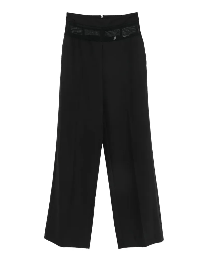 IMPERIAL Weite Hose mit Mesh-Einsatz - Schwarz Schwarz