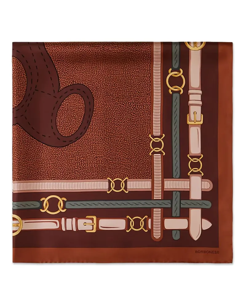 Borbonese Schal mit Teddy - Braun Braun