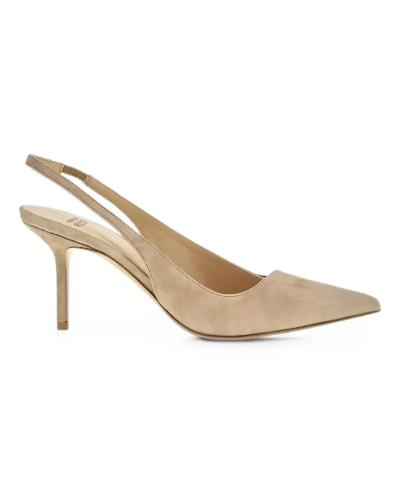 Francesco Russo pointed-toe slingback pumps - Nude Nude