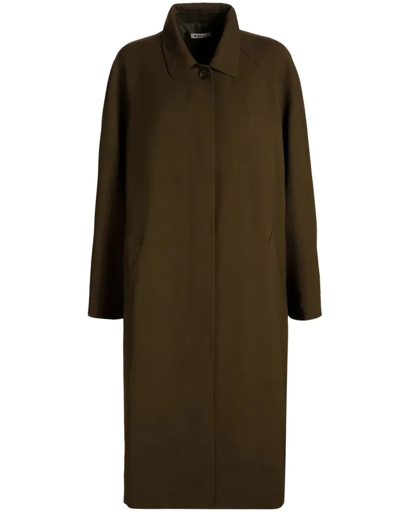 Bally Fließender Gabardine-Mantel - Grün Grün