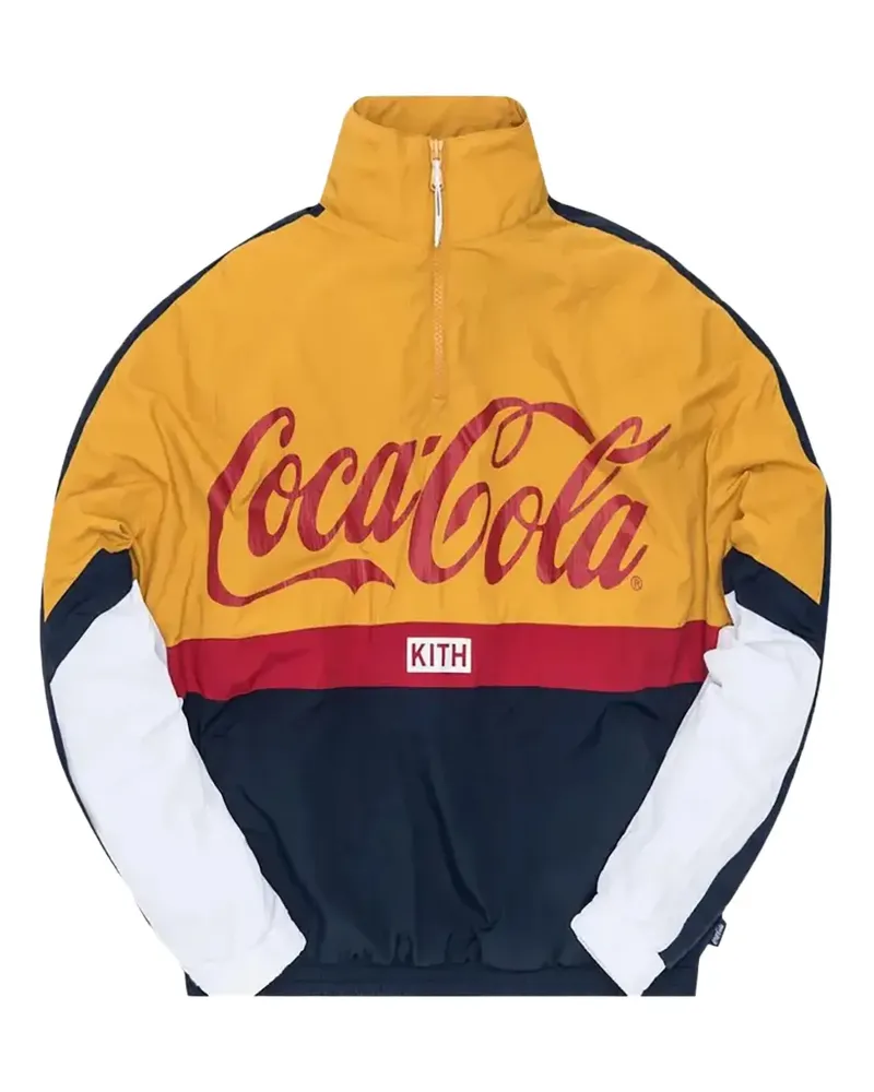 KITH x Coca Cola Windbreaker mit Viertelreißverschluss - Blau Blau