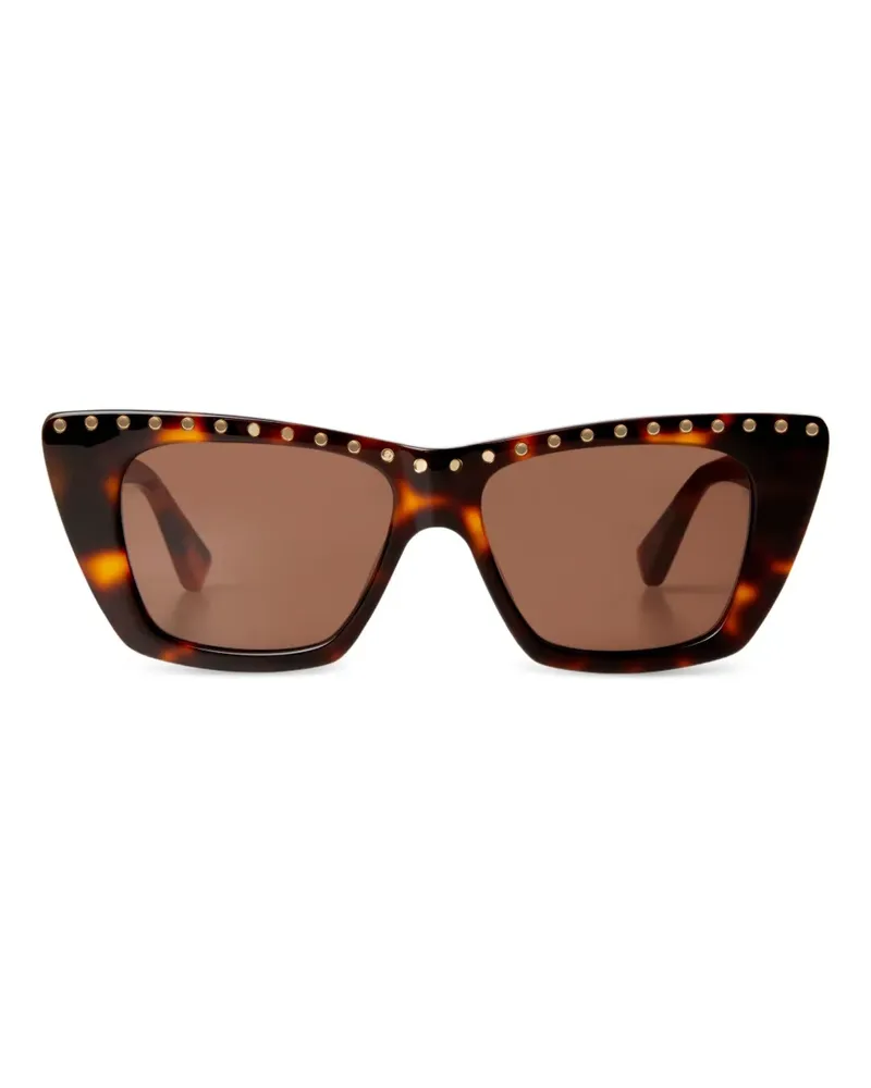 Temperley London Dolly Cat-Eye-Sonnenbrille mit Nieten - Braun Braun