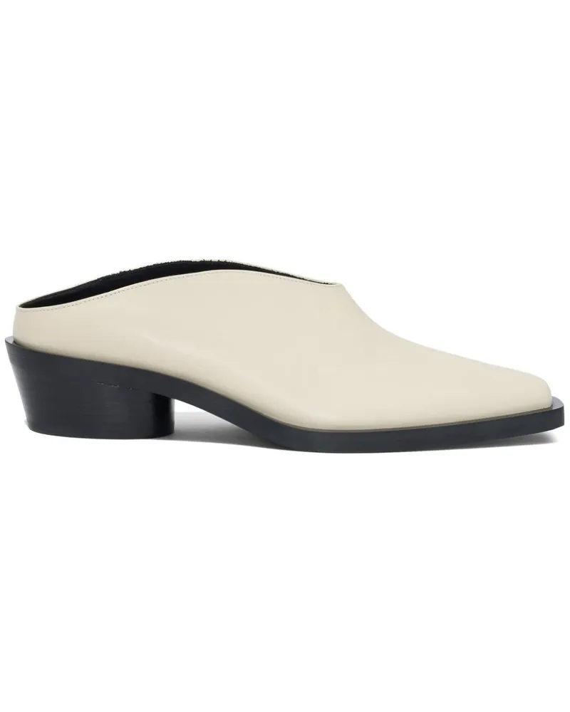 Proenza Schouler Bronco Mules aus Leder - Nude Nude