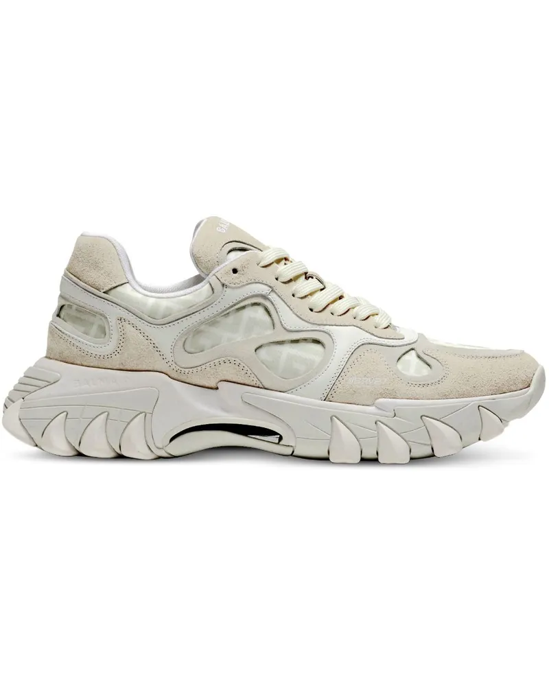 Balmain Sneakers mit Monogramm - Nude Nude