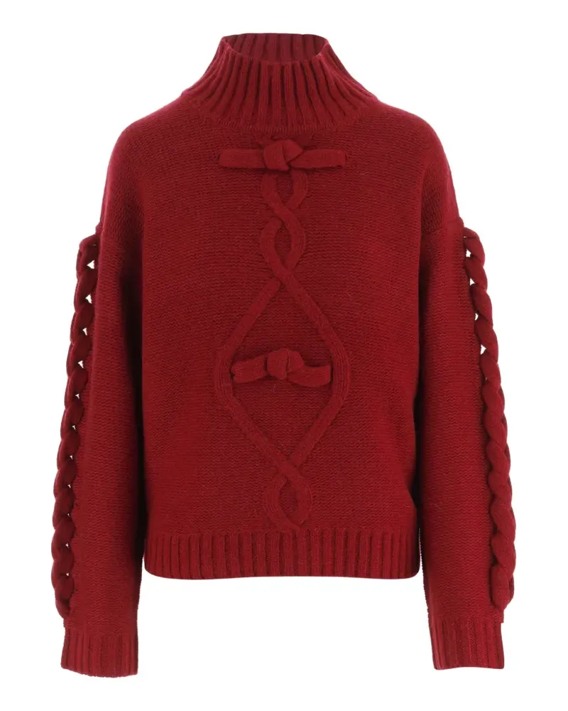 The Garment Como braided-detail high-neck sweater - Rot Rot