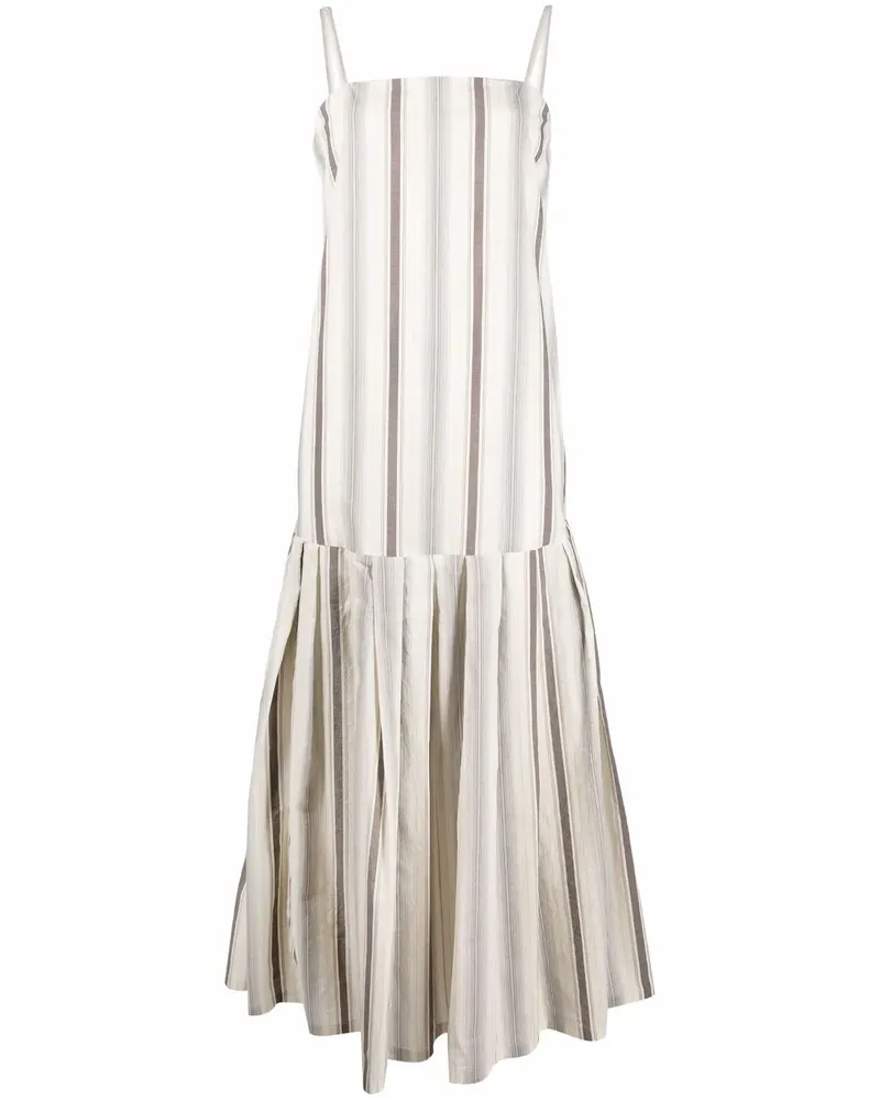 Fabiana Filippi Gestreiftes Maxikleid - Nude Nude