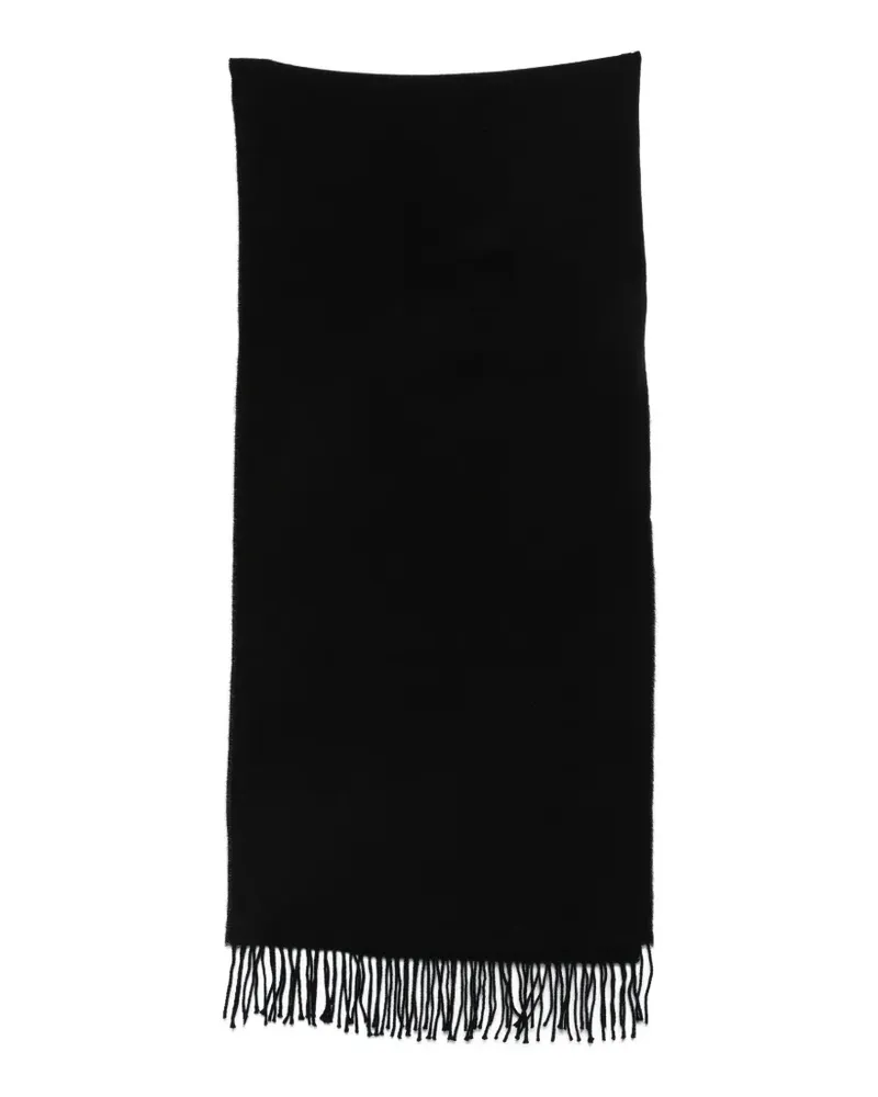 Emporio Armani fringed wool scarf - Schwarz Schwarz