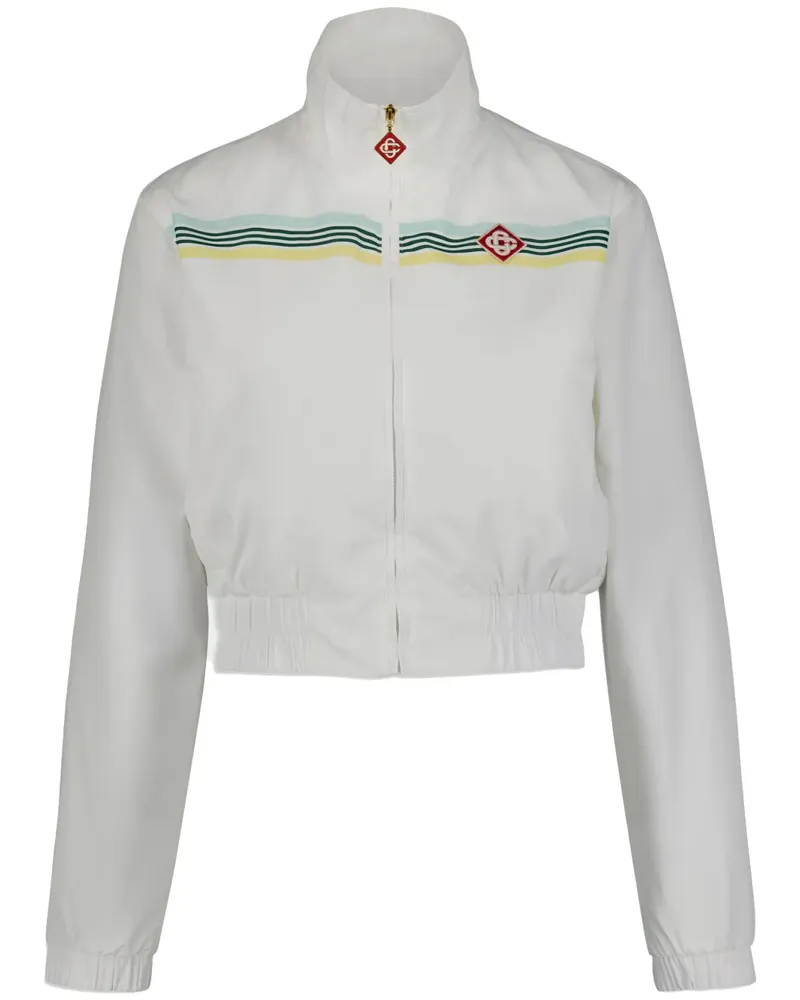 Casablanca Paris Sportjacke mit gehäkelten Borten - Weiß Weiß