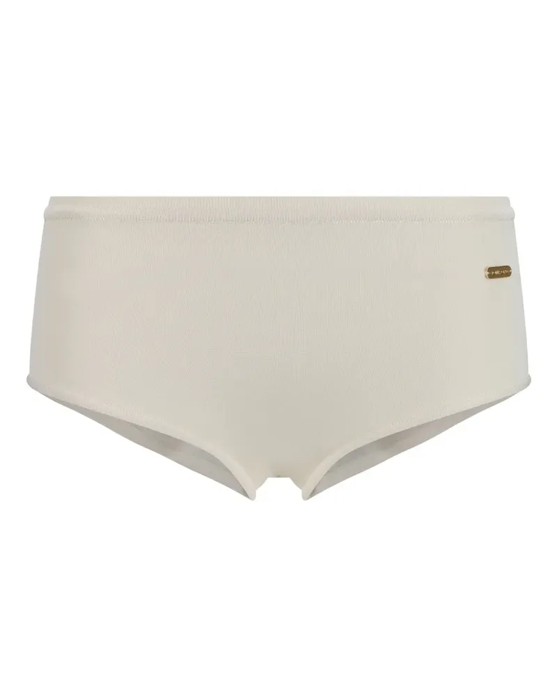 Tom Ford Slip mit Logo-Schild - Weiß Weiß