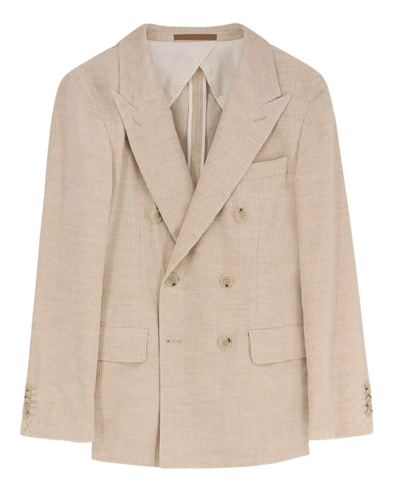 HUGO BOSS Heston double-breasted peak-lapel blazer - Nude Nude