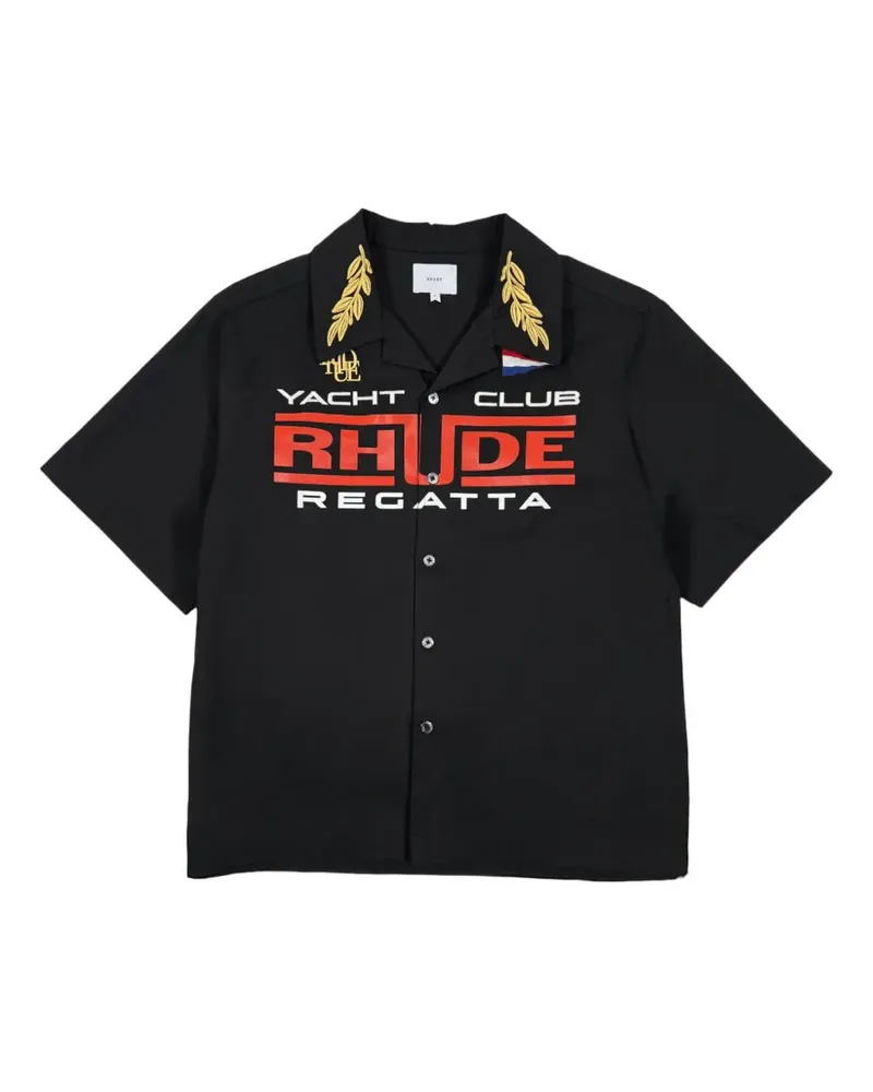 RHUDE Regatta logo-print shirt - Schwarz Schwarz