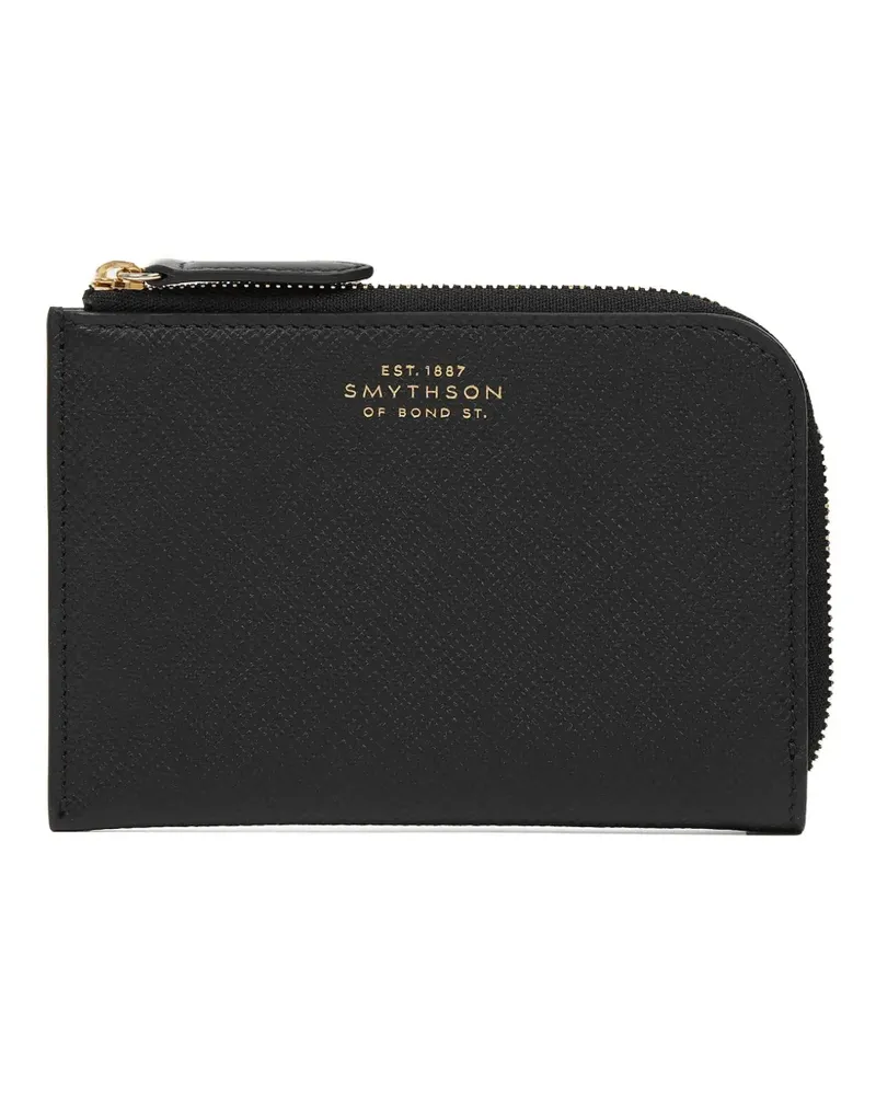 Smythson Panama Portemonnaie mit Reißverschluss - Schwarz Schwarz