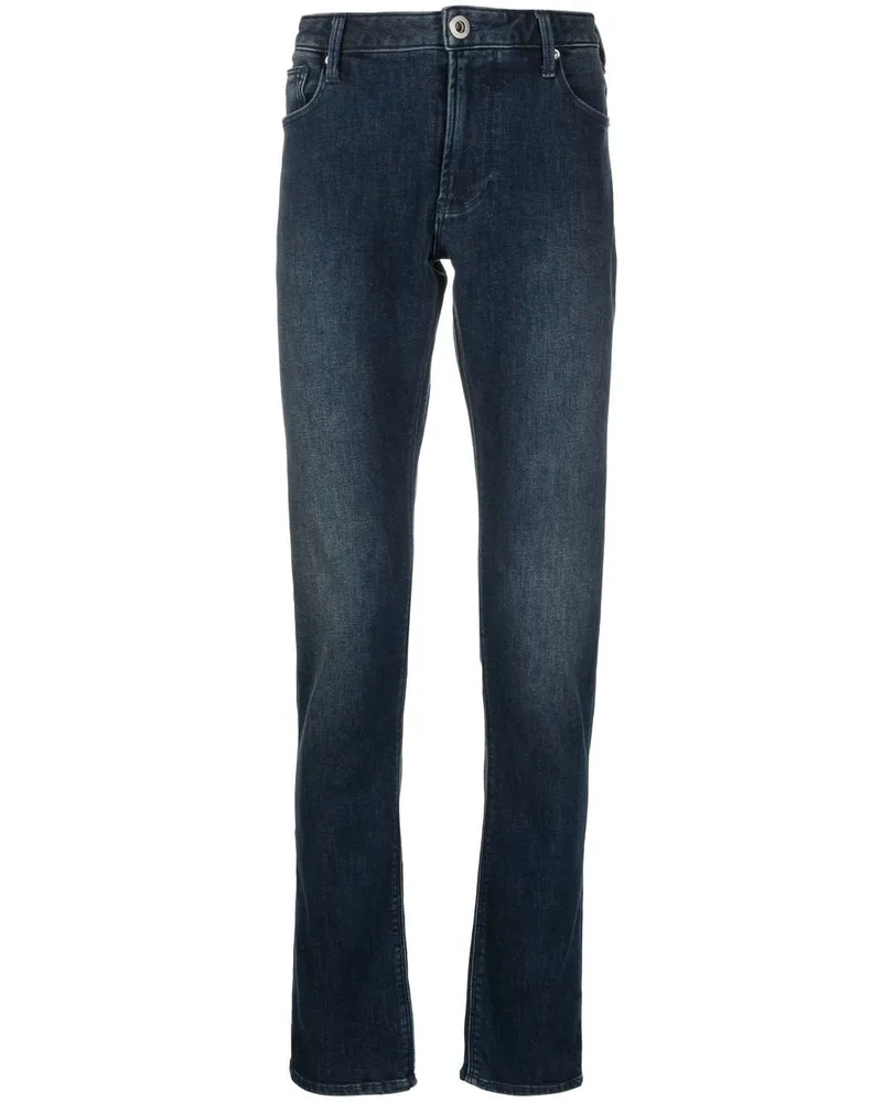 Emporio Armani Tief sitzende Skinny-Jeans Blau