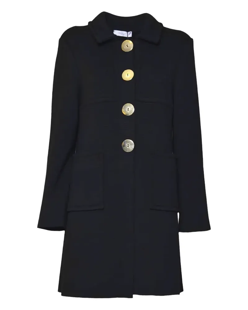 Charlott buttoned single-breasted coats - Schwarz Schwarz