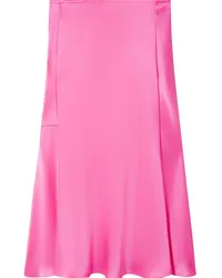 Stella McCartney Midirock aus doppeltem Satin Rosa