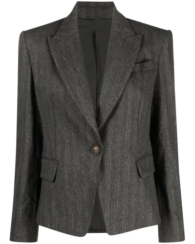 Brunello Cucinelli Einreihiger Blazer - Grau Grau