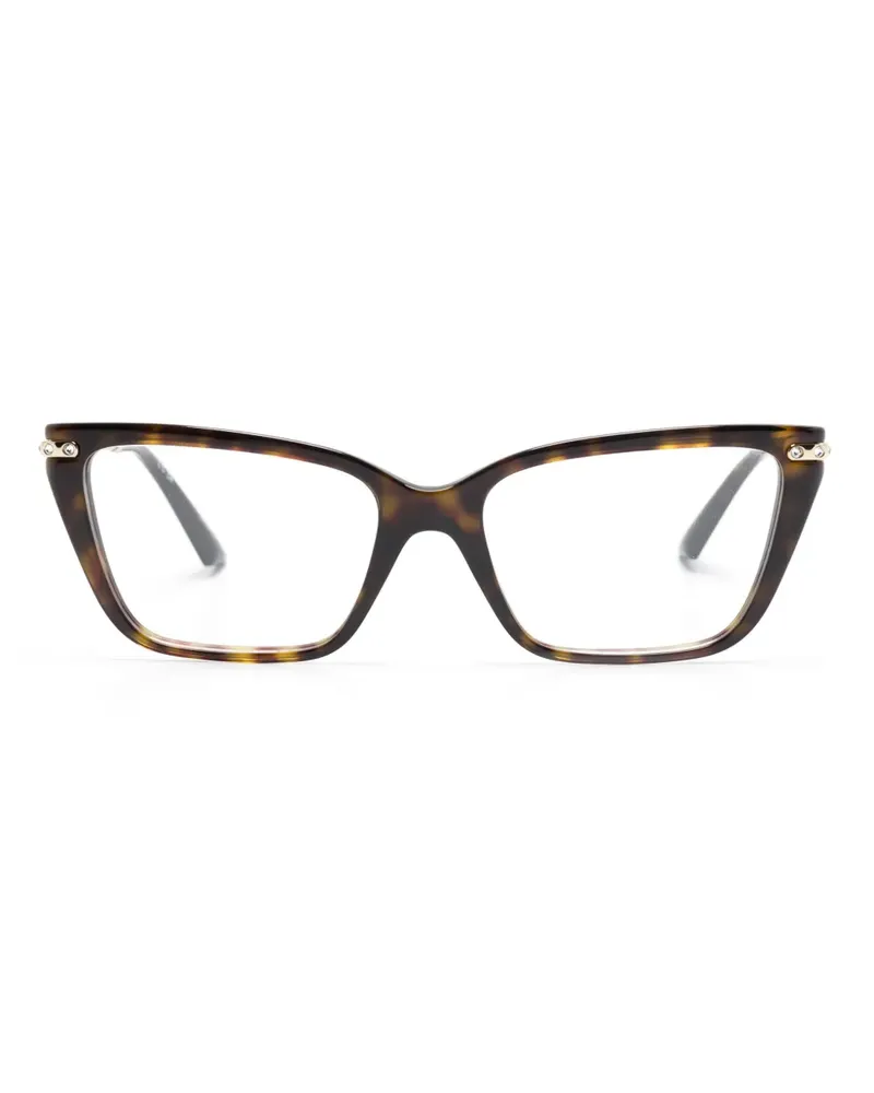 Jimmy Choo Cat-Eye-Brille in Schildpattoptik - Gold Gold