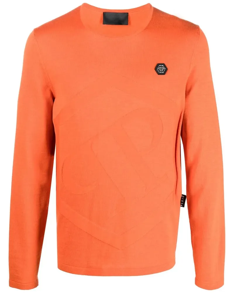 Philipp Plein Hexagon Merinopullover - Orange Orange