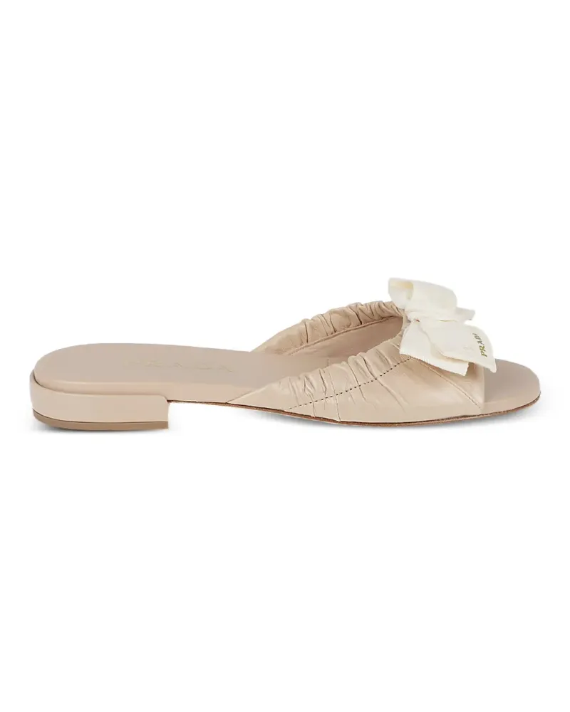 Prada bow-detail sandals - Nude Nude