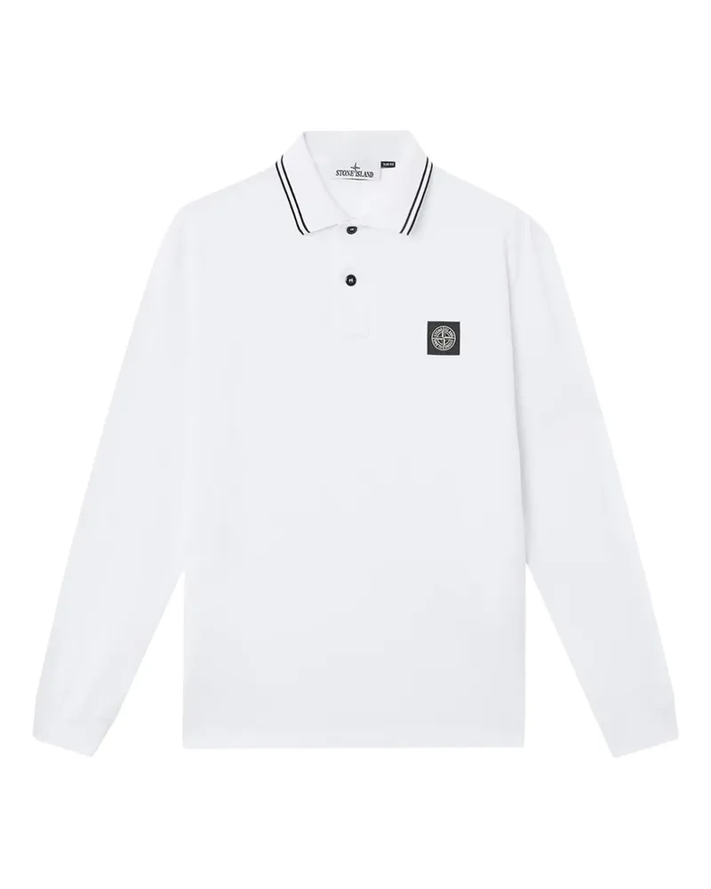 Stone Island long-sleeve polo shirt - Weiß Weiß
