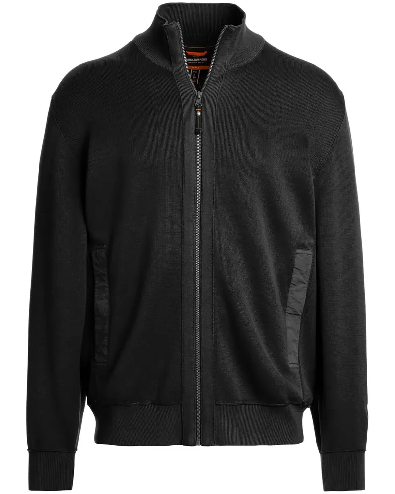 Parajumpers Pullover mit Reißverschluss vorne - Schwarz Schwarz
