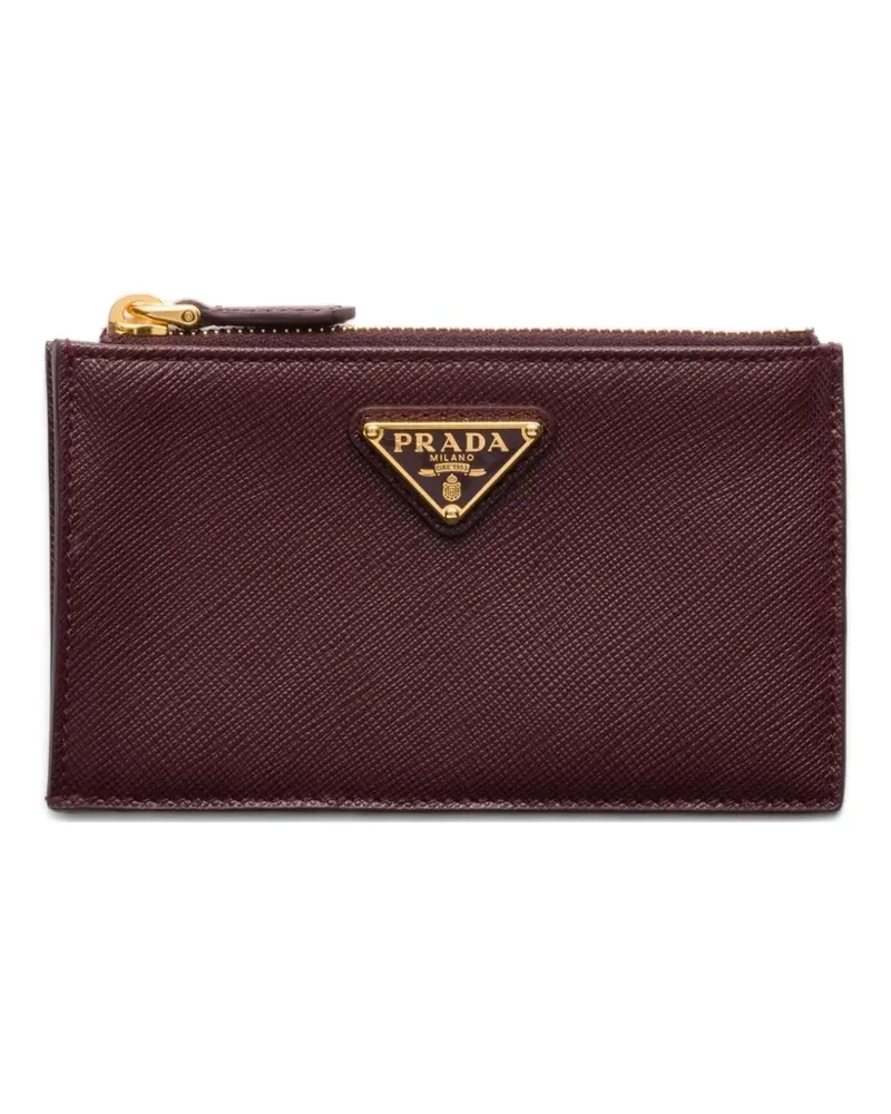 Prada Kartenetui aus Saffiano-Leder - Rot Rot