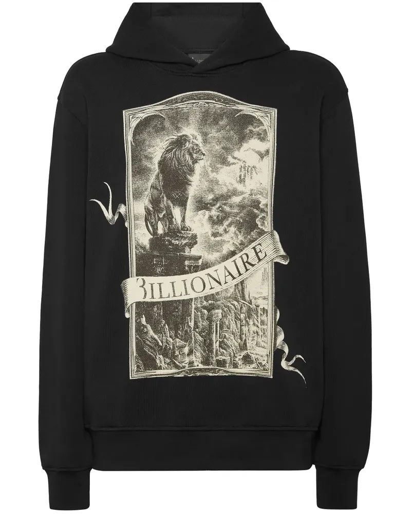 Billionaire Hoodie mit Logo-Print - Schwarz Schwarz