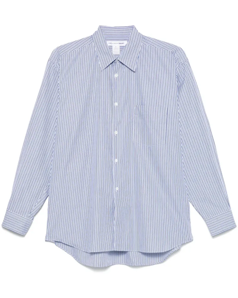 Comme des Garçons Gestreiftes Hemd - Blau Blau