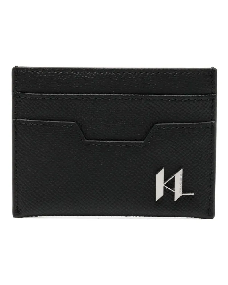Karl Lagerfeld Kartenetui mit Monogrammmuster - Schwarz Schwarz