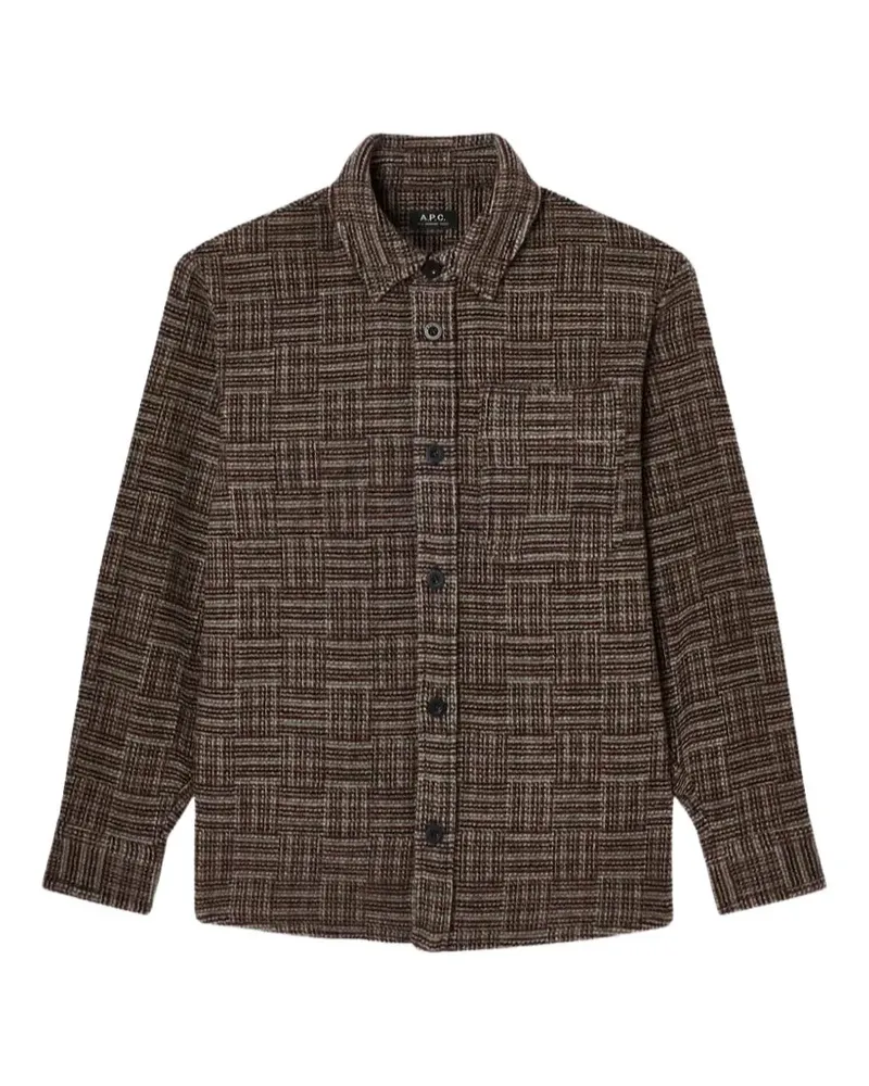 A.P.C. wool overshirt - Braun Braun
