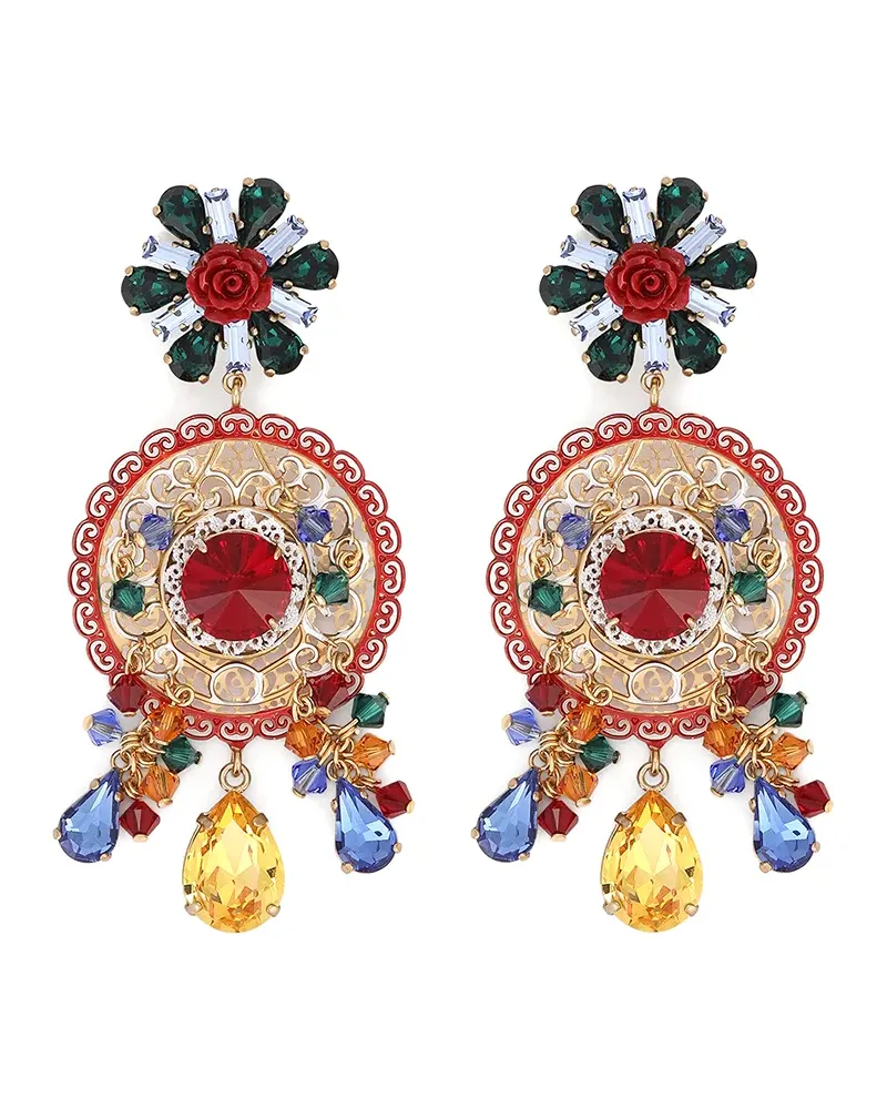 Dolce & Gabbana Ohrringe mit CC - Gold Gold