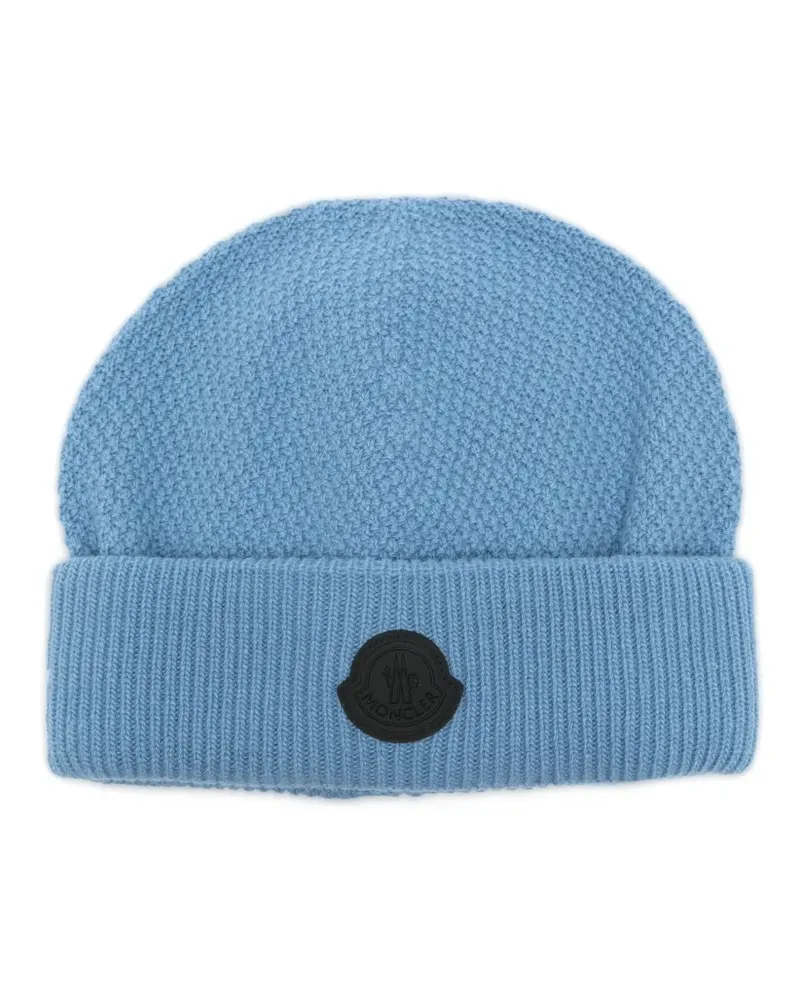 Moncler Klassische Beanie - Blau Blau