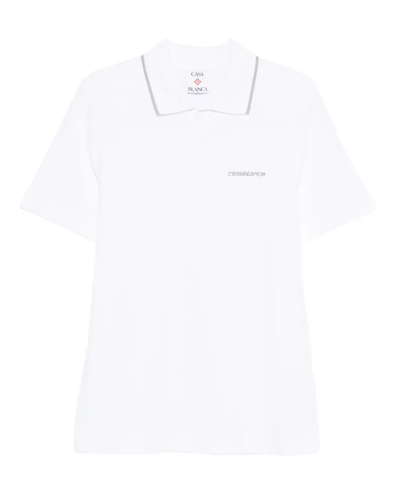 Casablanca Paris logo-embroidered polo shirt - Weiß Weiß