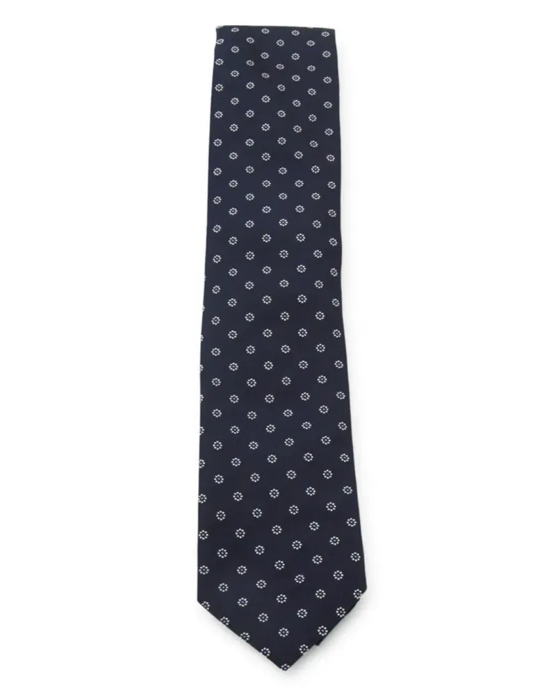 Ermenegildo Zegna Krawatte mit Blumenmuster - Blau Blau