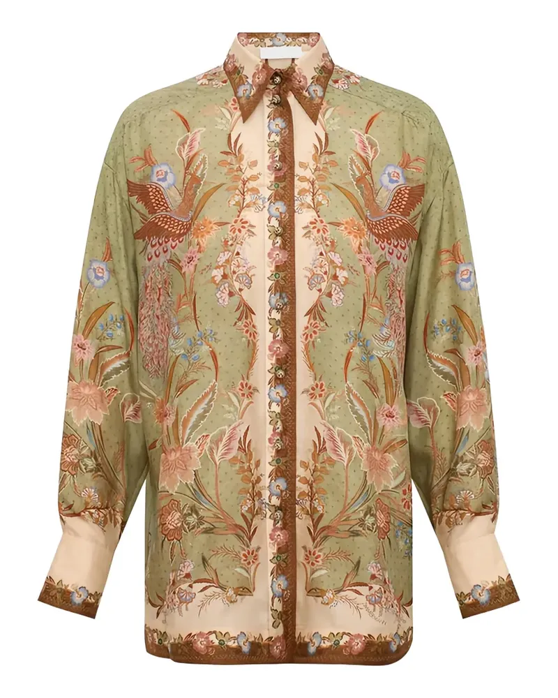 Zimmermann Indra floral-print shirt - Grün Grün