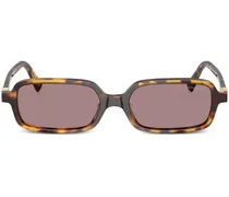 Sonnenbrille mit eckigem Gestell - Braun