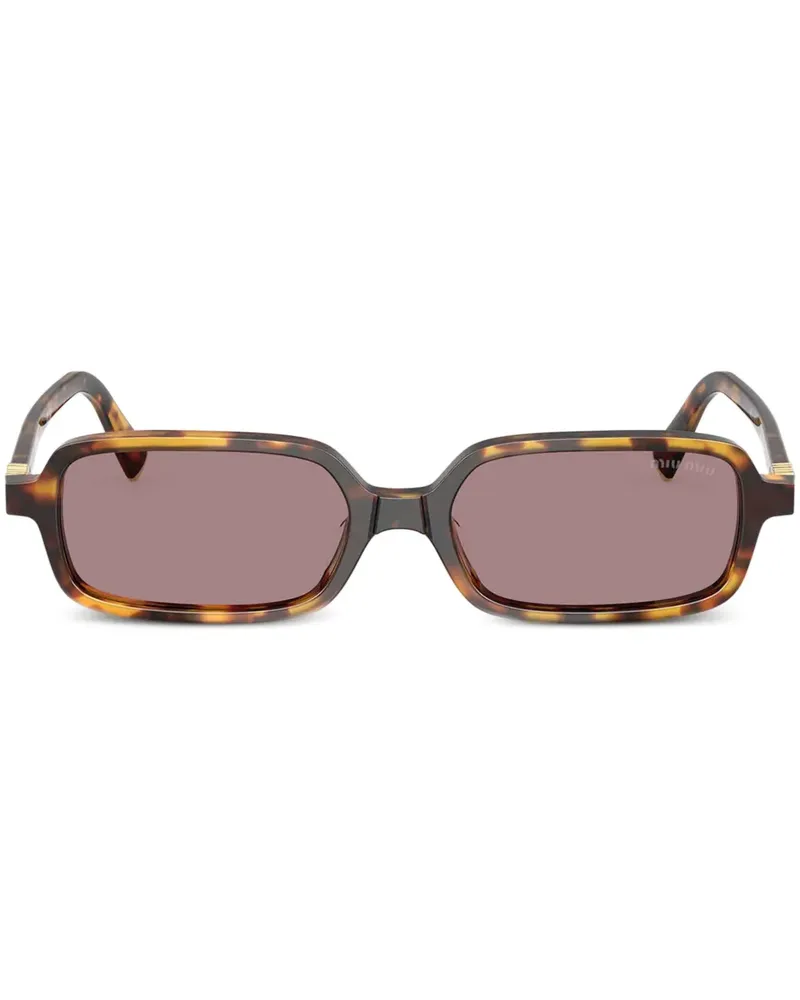 Miu Miu Sonnenbrille mit eckigem Gestell - Braun Braun