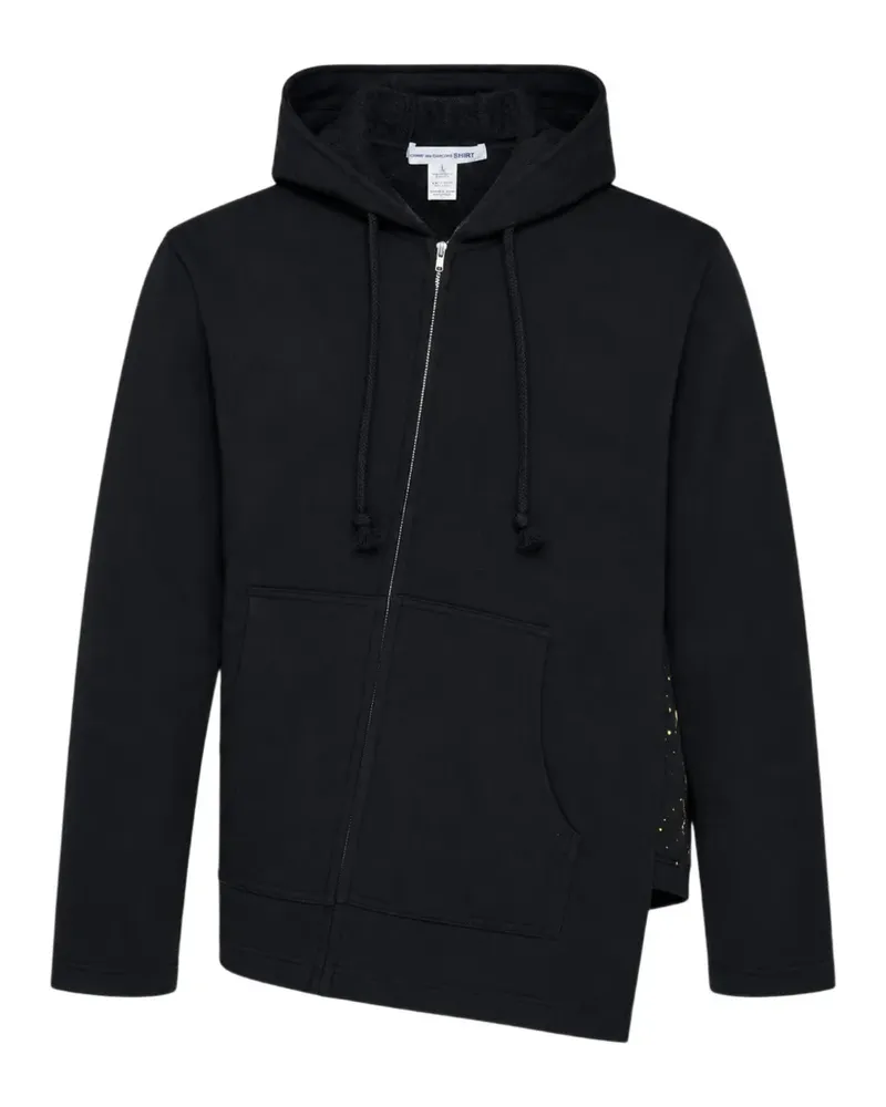 Comme des Garçons Asymmetrischer Hoodie - Schwarz Schwarz