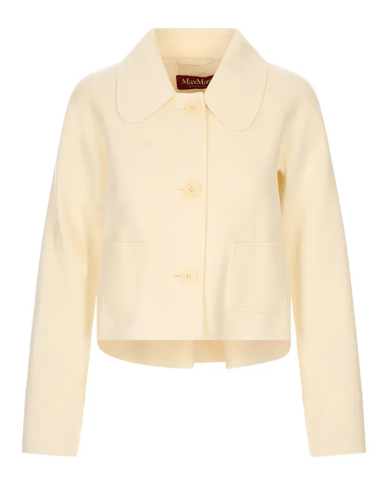 Max Mara Cropped-Jacke mit Faltendetail - Nude Nude