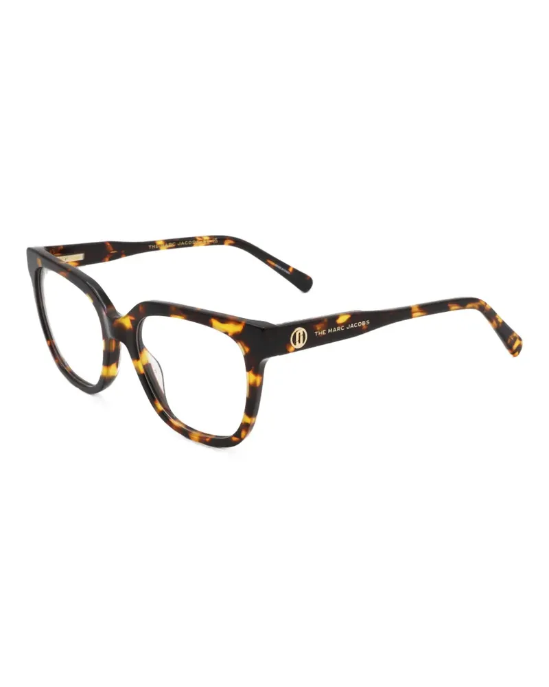Marc Jacobs Geometrische Havana Brille in Schildpattoptik - Braun Braun