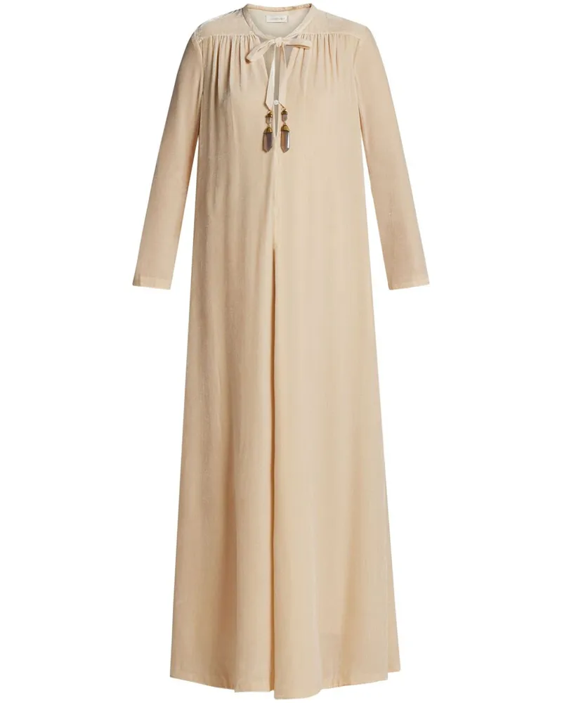 Zimmermann Lyrical Tubular Samtkleid - Nude Nude