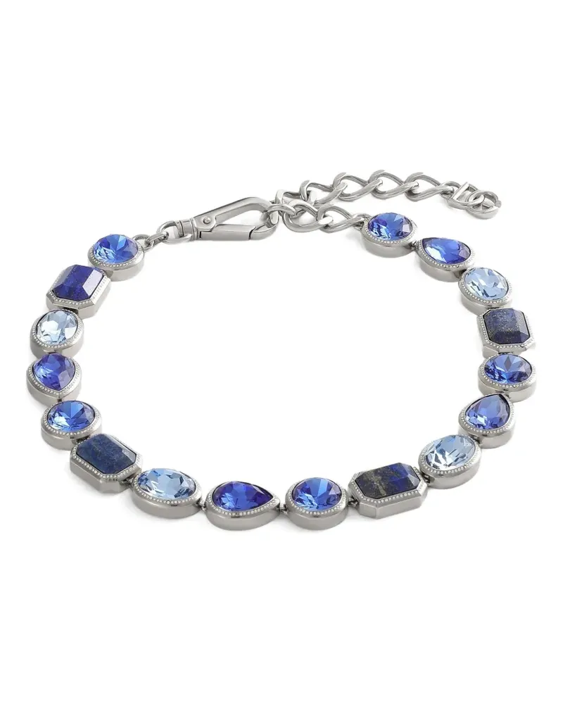 Dolce & Gabbana Halskette mit Strasssteinen - Silber Silber